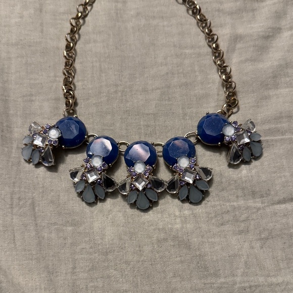 Source Unknown Blue and Silver Statement Necklace - Picture 2 of 2
